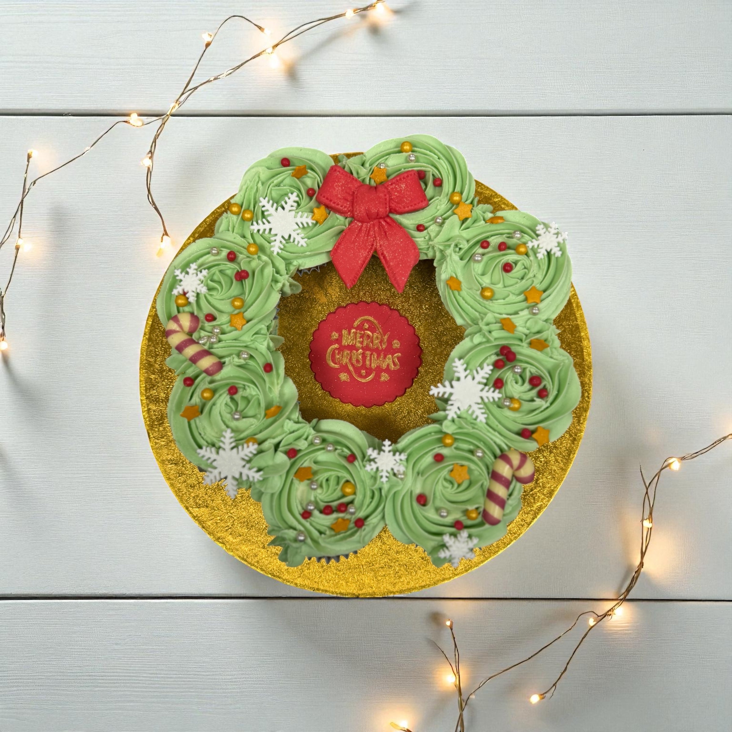 Festive Cupcake Wreath